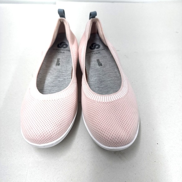 Clarks Shoes - Clarks Cloudsteppers washable knit Pink slip on Womens size 7.5